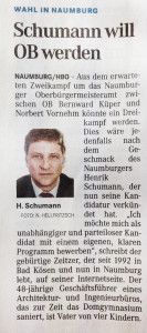 Artikel Naumburger Tageblatt 6. März 2014